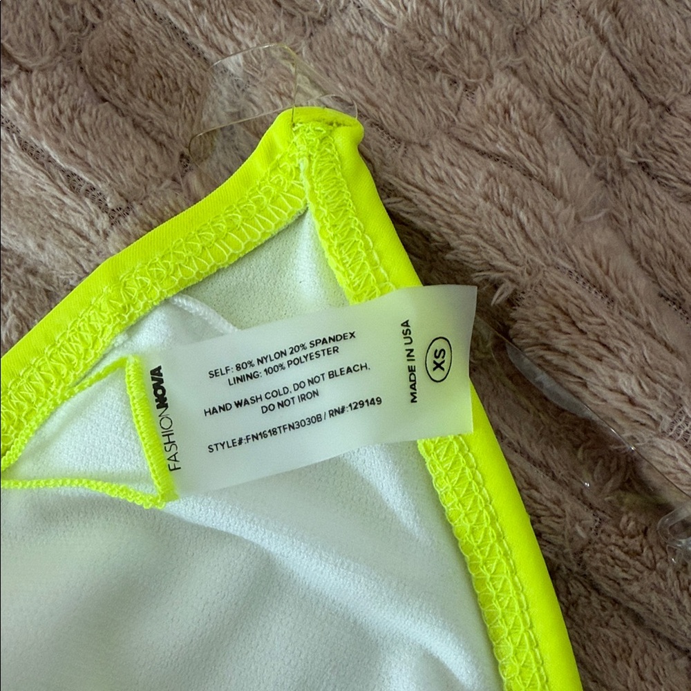 Neon Yellow Bikini Set - Picture 5 of 5